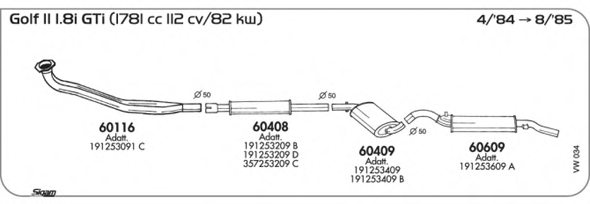SIGAM VW034 Exhaust System